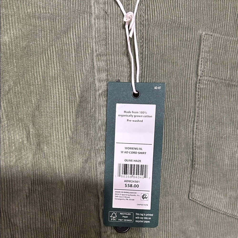 Alpine Olive Green Button-Up Shirt - Picture 3 of 3